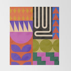Geometric Bold Colorful Play Pattern Throw Blanket Gallery Image 2