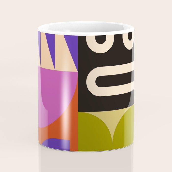 Geometric Bold Colorful Play Pattern Coffee Mug Gallery Image 4