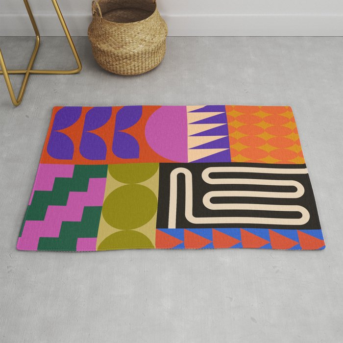 Geometric Bold Colorful Play Pattern Rug Gallery Image 1
