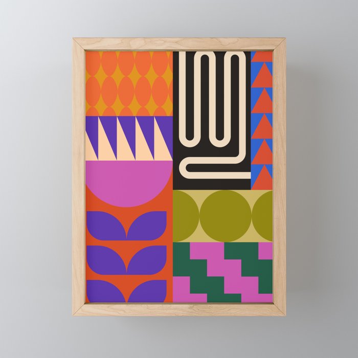 Geometric Bold Colorful Play Pattern Mini Art Print Gallery Image 1
