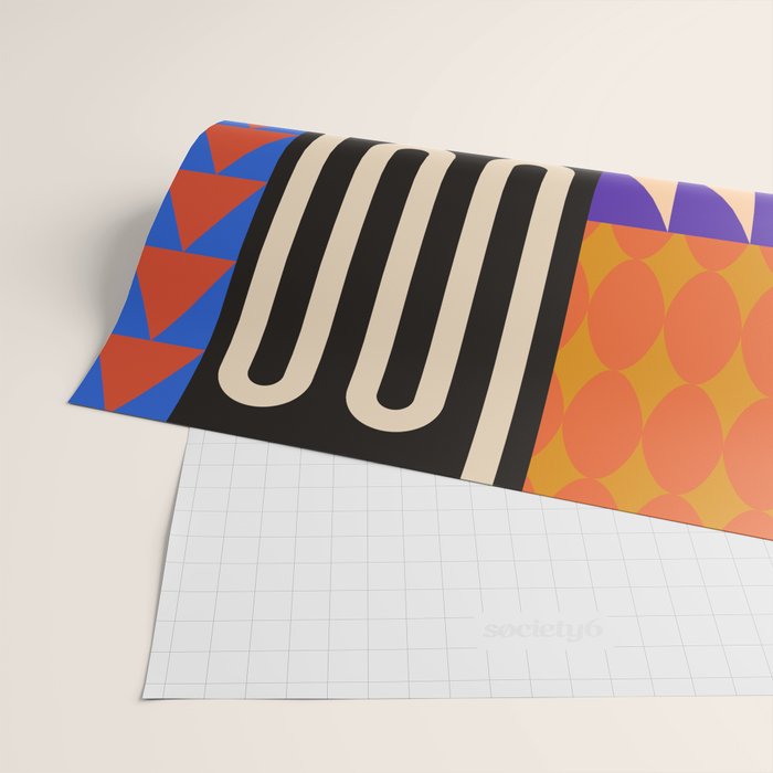 Geometric Bold Colorful Play Pattern Wrapping Paper Gallery Image 2