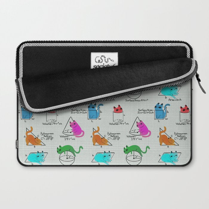 Cat Math Laptop Sleeve Gallery Image 2
