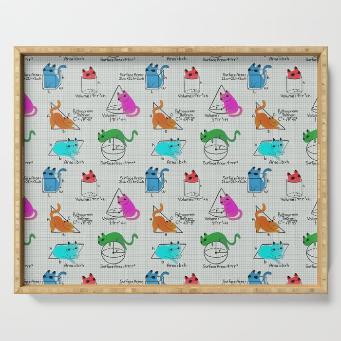 Cat Math Serving Tray Gallery Image 1