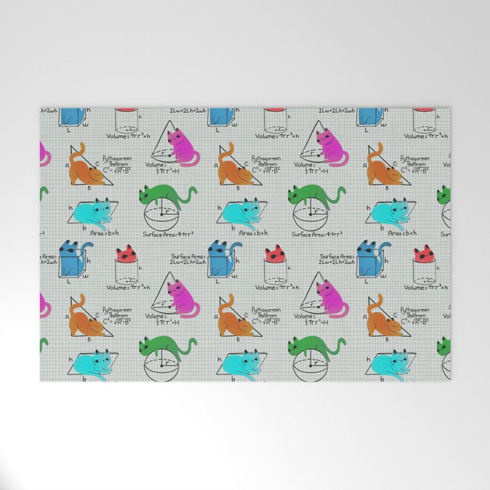 Cat Math Welcome Mat Gallery Image 1