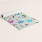 Cat Math Yoga Mat Gallery Image 2