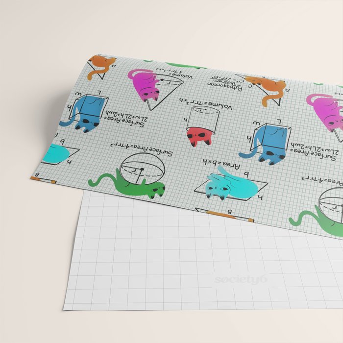 Cat Math Wrapping Paper Gallery Image 2