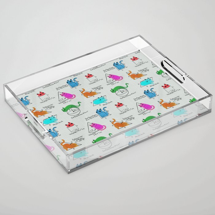 Cat Math Acrylic Tray Gallery Image 1