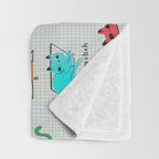 Cat Math Throw Blanket Gallery Image 3