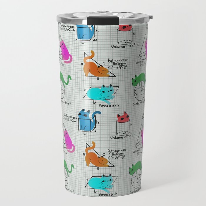 Cat Math Travel Mug Gallery Image 1