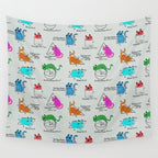 Cat Math Wall Tapestry Gallery Image 4