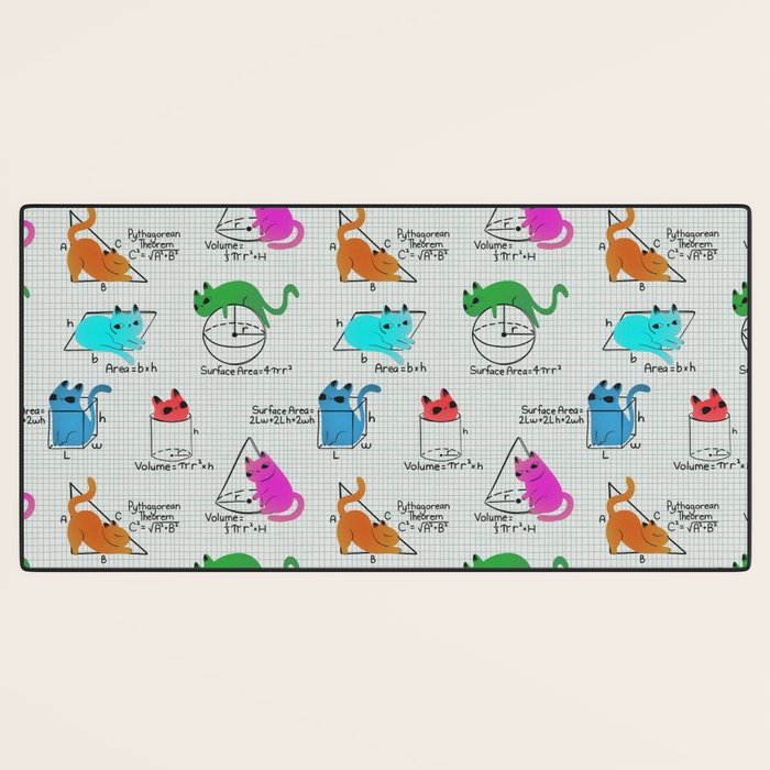 Cat Math Desk Mat Gallery Image 3