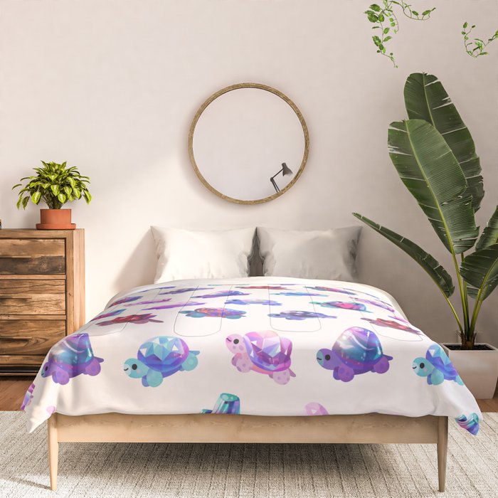 Jewel turtle - pastel Comforter Gallery Image 3