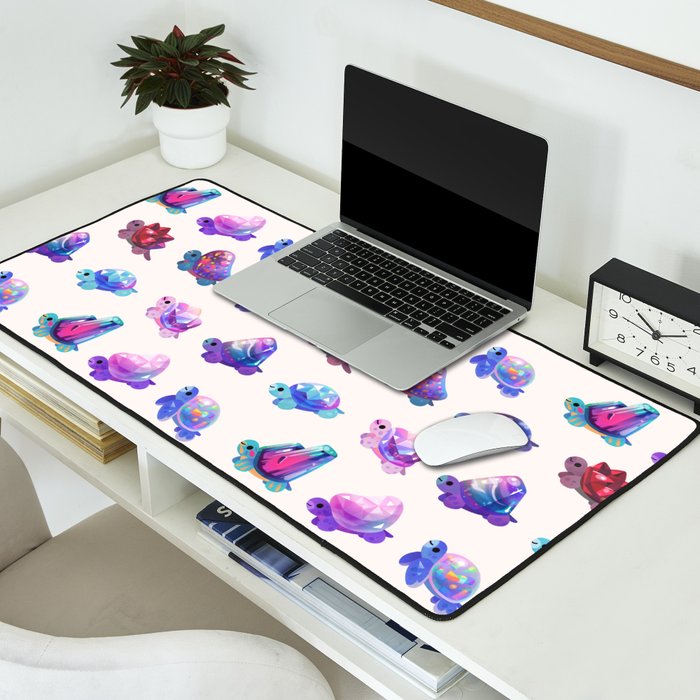 Jewel turtle - pastel Desk Mat Gallery Image 2