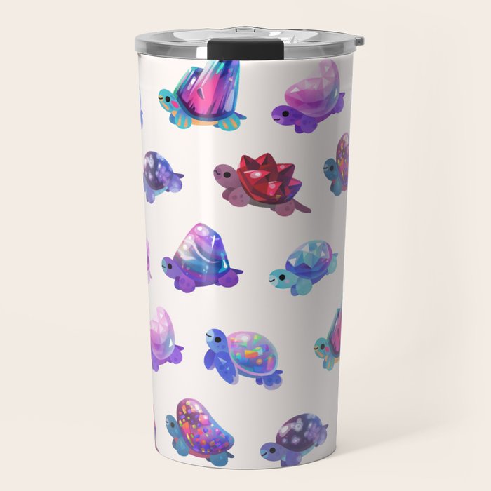 Jewel turtle - pastel Travel Mug Gallery Image 1