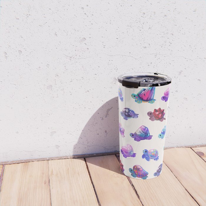 Jewel turtle - pastel Travel Mug Gallery Image 4