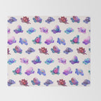 Jewel turtle - pastel Throw Blanket Gallery Image 2