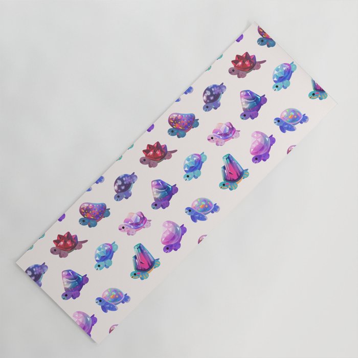 Jewel turtle - pastel Yoga Mat Gallery Image 1