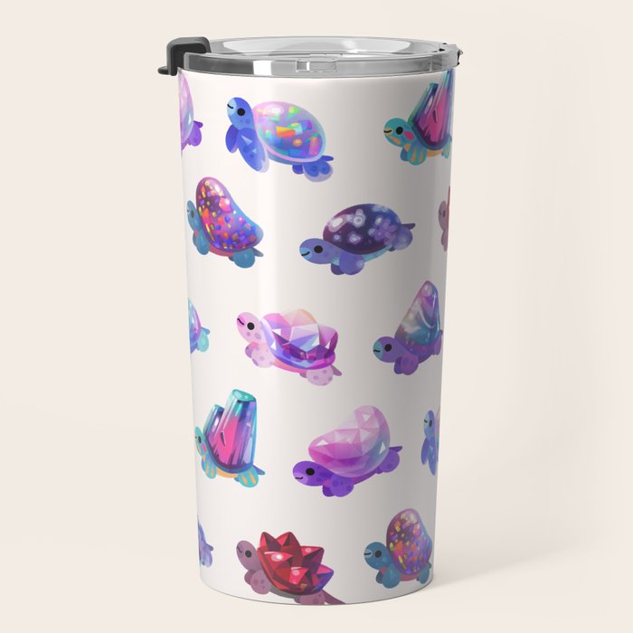 Jewel turtle - pastel Travel Mug Gallery Image 3