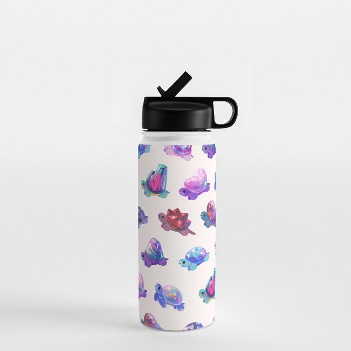 Jewel turtle - pastel Water Bottle Gallery Image 1