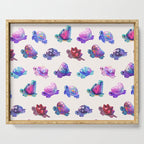 Jewel turtle - pastel Serving Tray Gallery Image 1