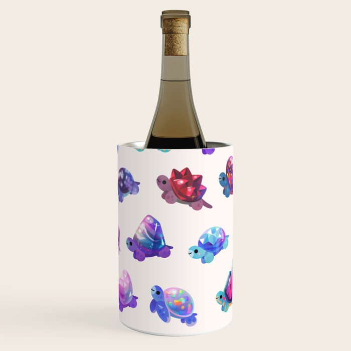 Jewel turtle - pastel Wine Chiller Gallery Image 1