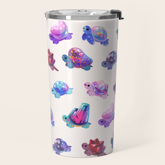 Jewel turtle - pastel Travel Mug Gallery Image 2