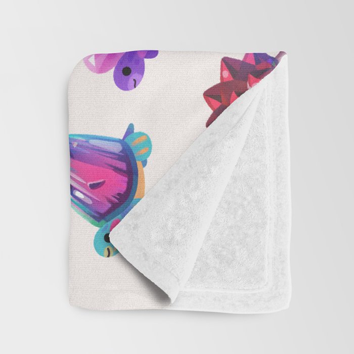 Jewel turtle - pastel Throw Blanket Gallery Image 3