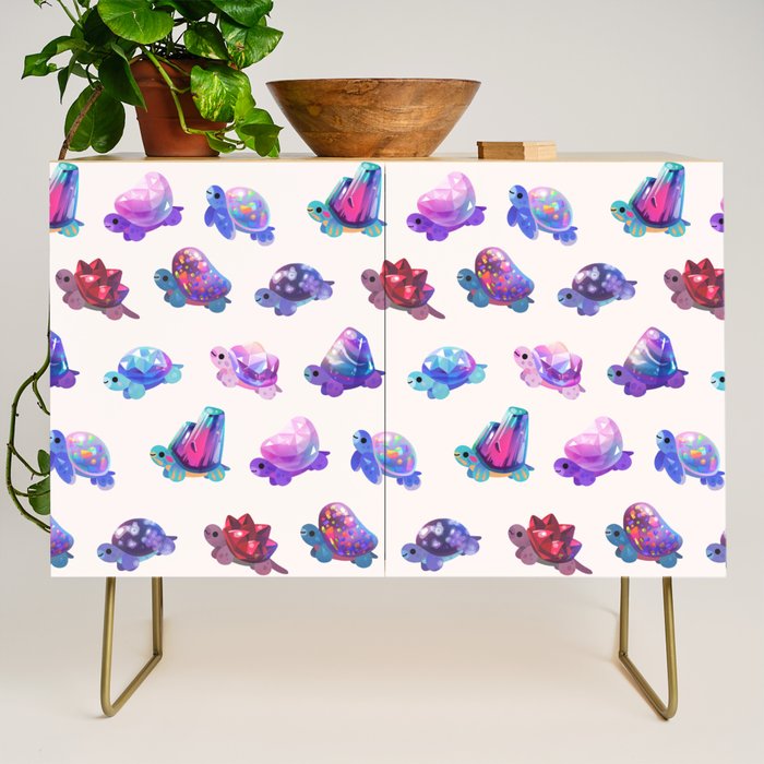 Jewel turtle - pastel Credenza Gallery Image 1