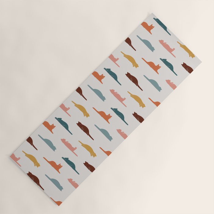 Lazy Cat Pattern Yoga Mat Gallery Image 1
