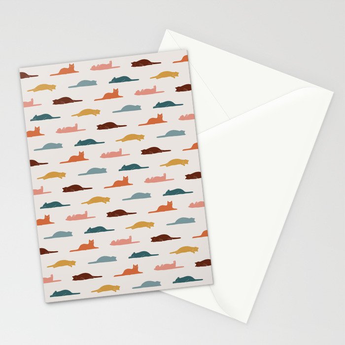 Lazy Cat Pattern Stationery Card Gallery Image 2