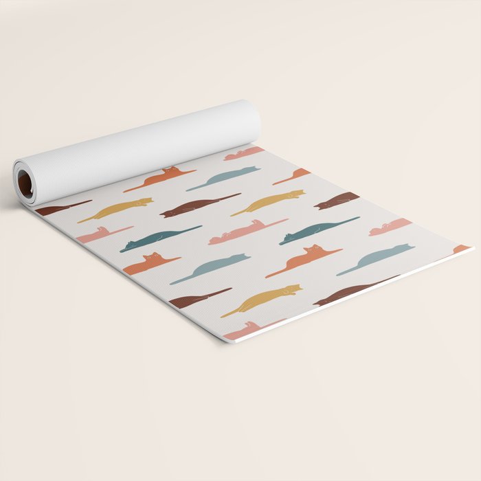 Lazy Cat Pattern Yoga Mat Gallery Image 2