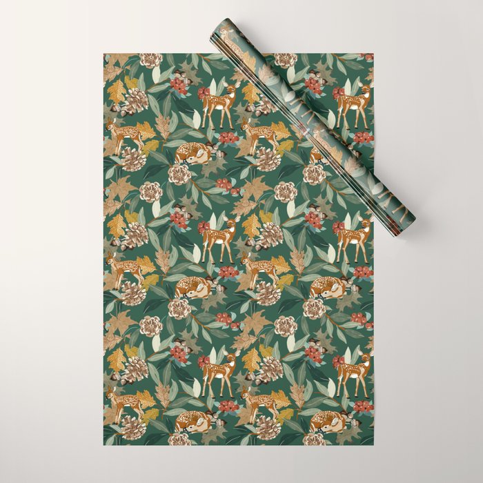 Deer in the autumn nature 22 Wrapping Paper Gallery Image 1