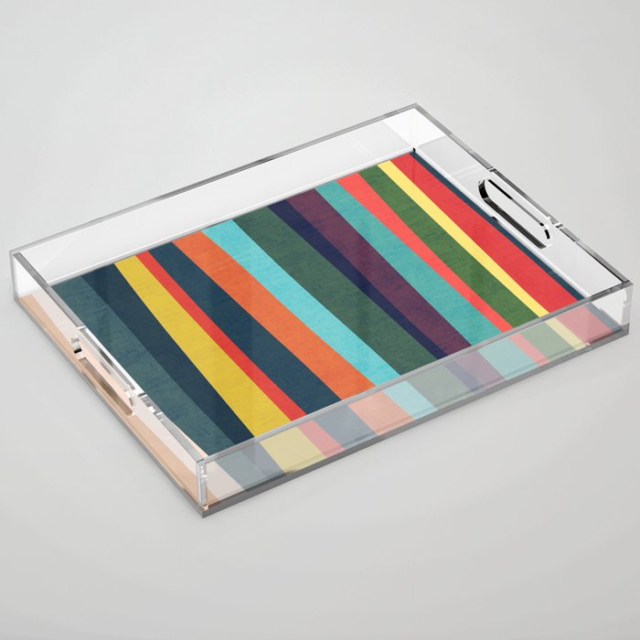 Mid-century zebra Acrylic Tray Gallery Image 1