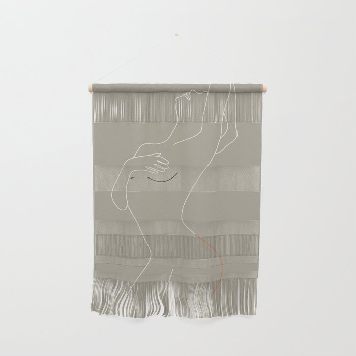 Minimal Line Art Woman Figure II Wall Hanging Gallery Image 1