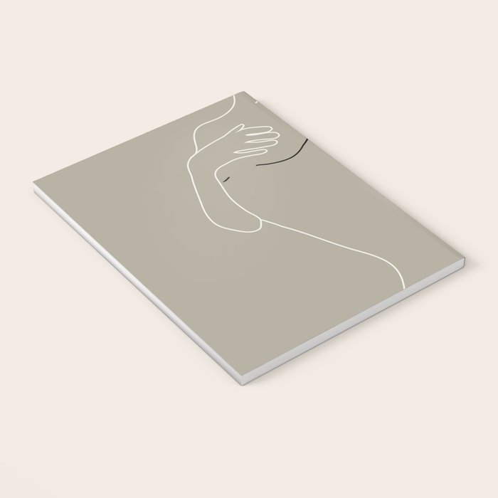 Minimal Line Art Woman Figure II Notebook Gallery Image 3