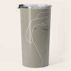 Minimal Line Art Woman Figure II Travel Mug Gallery Image 3
