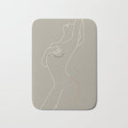 Minimal Line Art Woman Figure II Bath Mat Gallery Image 1