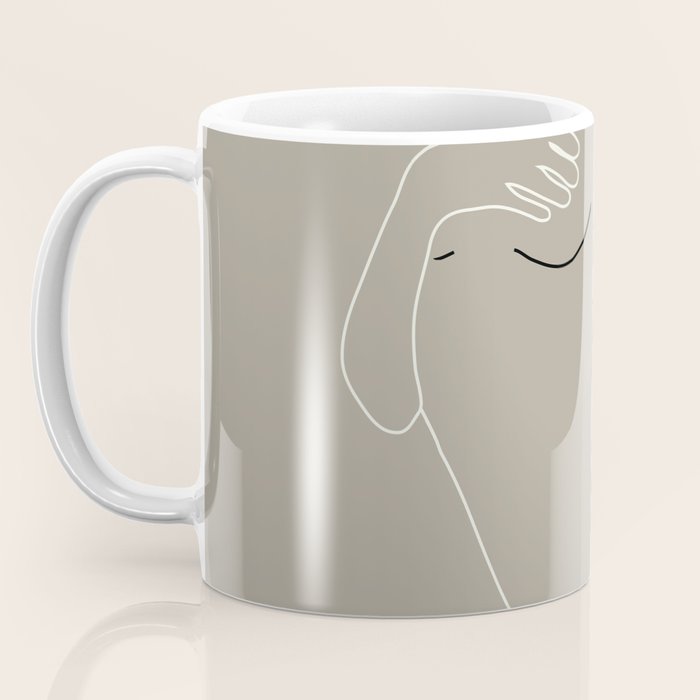 Minimal Line Art Woman Figure II Coffee Mug Gallery Image 3