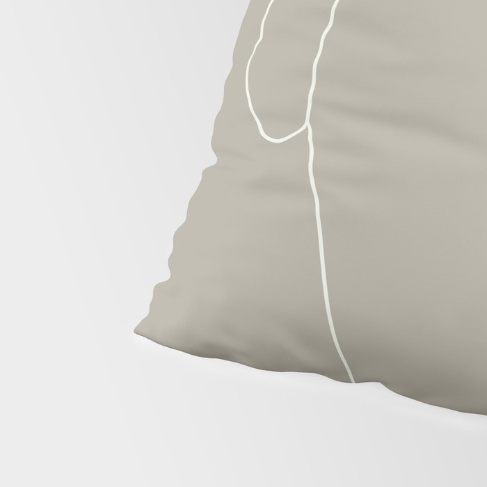 Minimal Line Art Woman Figure II Pillow Sham Gallery Image 4