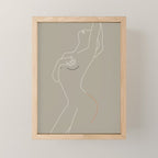 Minimal Line Art Woman Figure II Mini Art Print Gallery Image 1