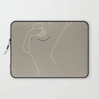 Minimal Line Art Woman Figure II Laptop Sleeve Gallery Image 1