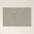 Minimal Line Art Woman Figure II Welcome Mat Gallery Image 1