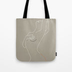 Minimal Line Art Woman Figure II Tote Bag Gallery Image 1