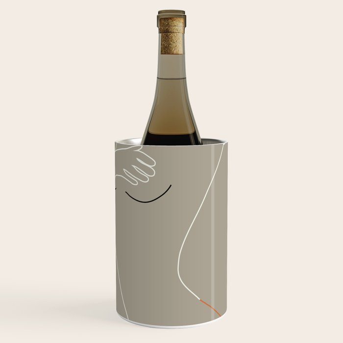 Minimal Line Art Woman Figure II Wine Chiller Gallery Image 1