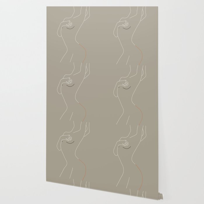 Minimal Line Art Woman Figure II Wallpaper Gallery Image 2