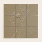 Minimal Line Art Woman Figure II Wood Wall Art Gallery Image 1