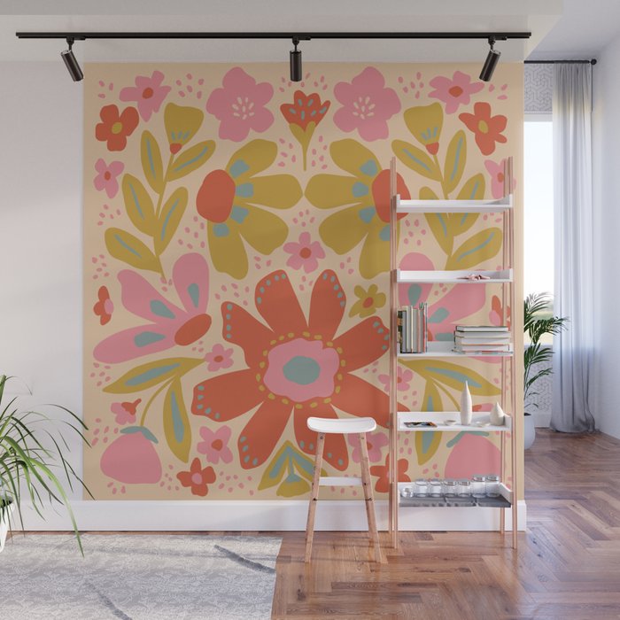 Happy Bloom Wall Mural Gallery Image 1