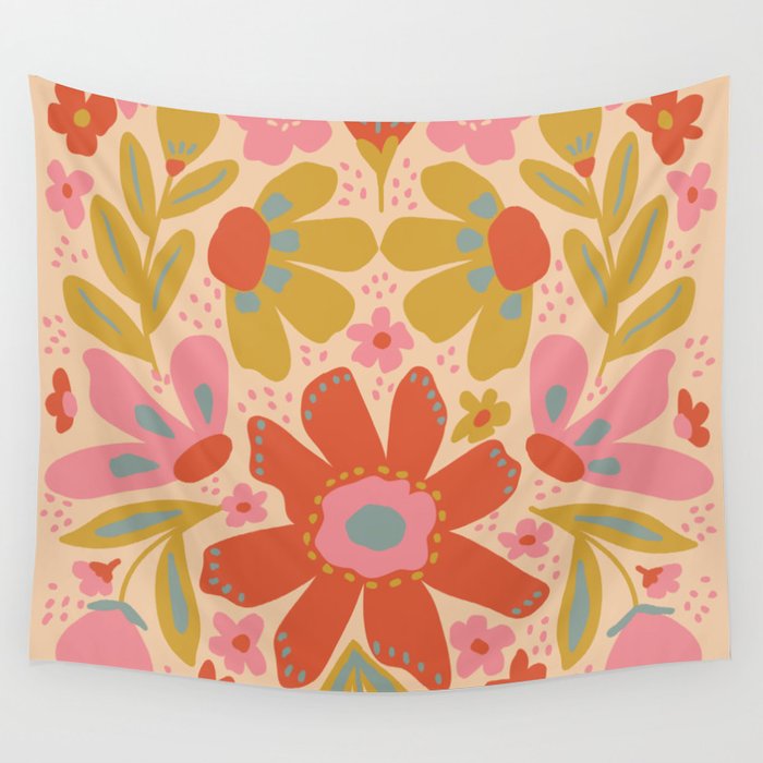 Happy Bloom Wall Tapestry Gallery Image 1