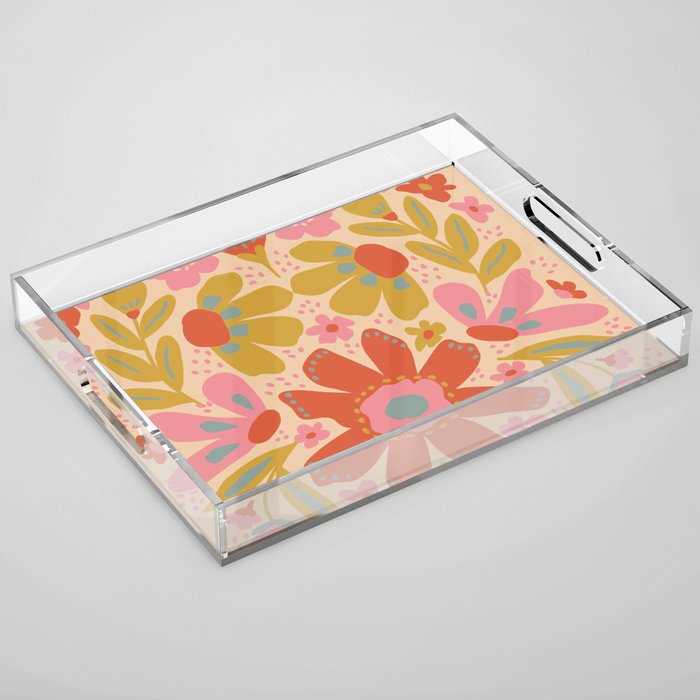 Happy Bloom Acrylic Tray Gallery Image 1