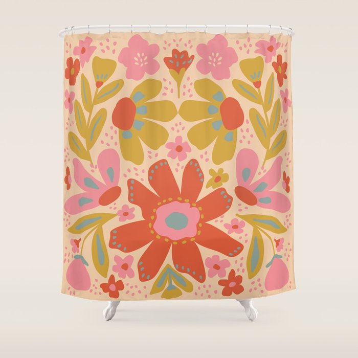 Happy Bloom Shower Curtain Gallery Image 1